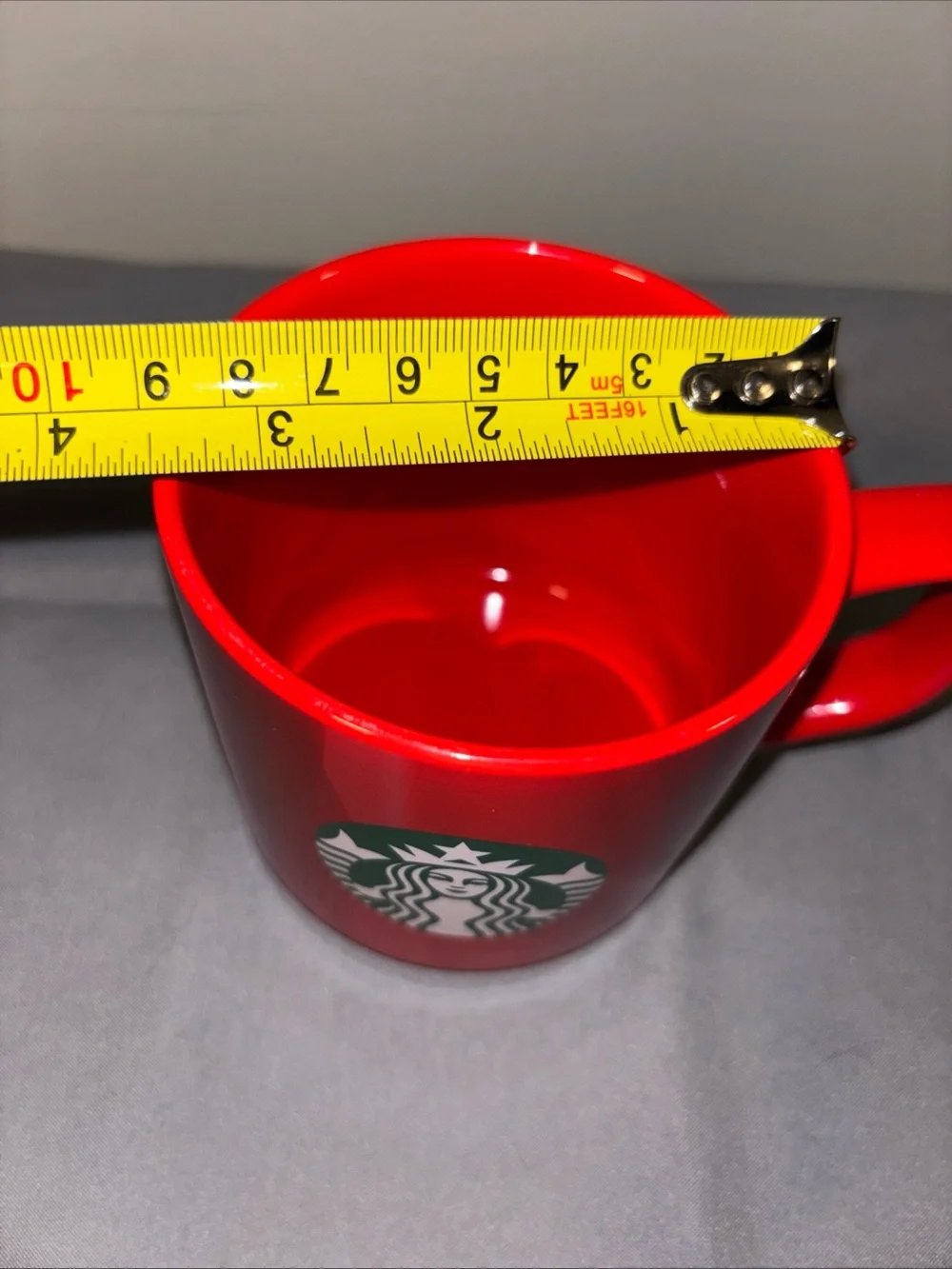 Red swirled Starbucks Mug